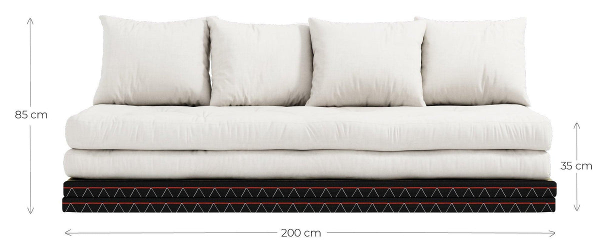 Chico Futon Sofa m. Tatami måtter, Beige - UNOLIVING.COM