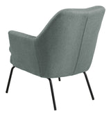 Chisa Loungestol, Dusty olive/Sort metal - UNOLIVING.COM