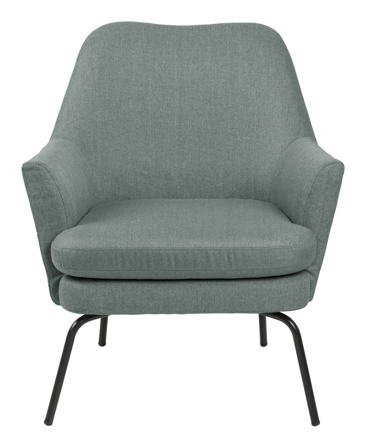 Chisa Loungestol, Dusty olive/Sort metal - UNOLIVING.COM