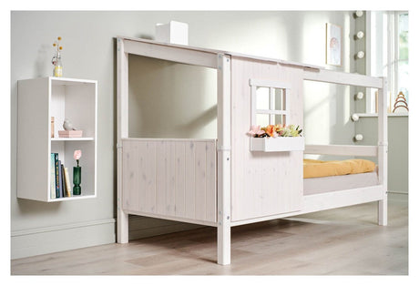 Classic Børneseng m. 1/2 Hus, hvid, 90x200 - UNOLIVING.COM