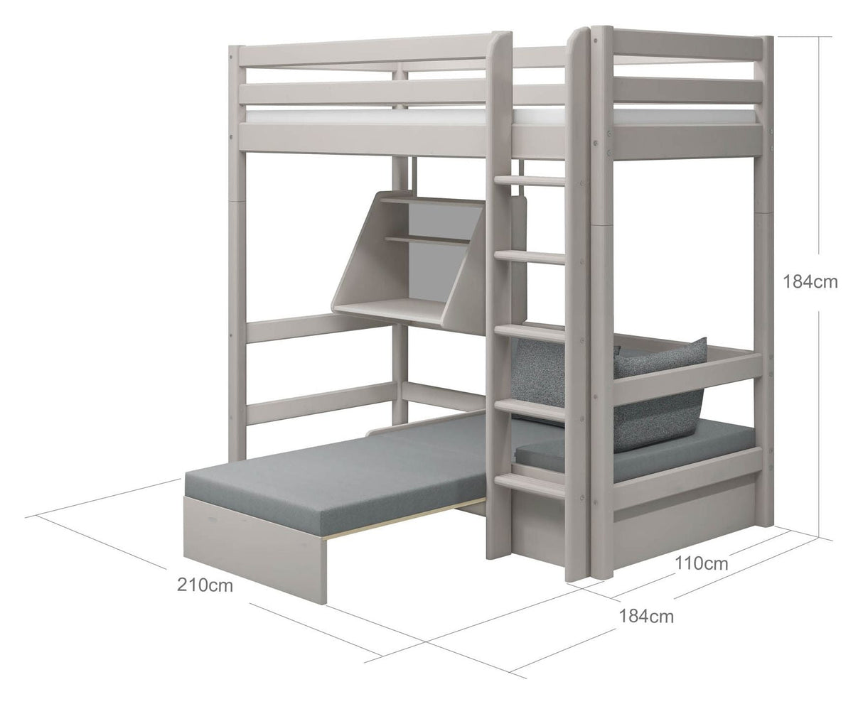 Classic Casa Højseng 90x200, Grå - UNOLIVING.COM