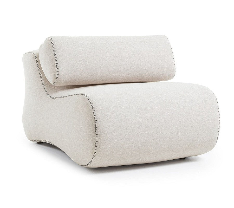 Club Loungestol m. nakkestøtte, Beige - UNOLIVING.COM