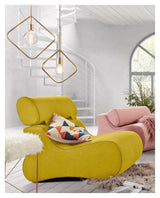 Club Loungestol m. nakkestøtte, Mustard - UNOLIVING.COM