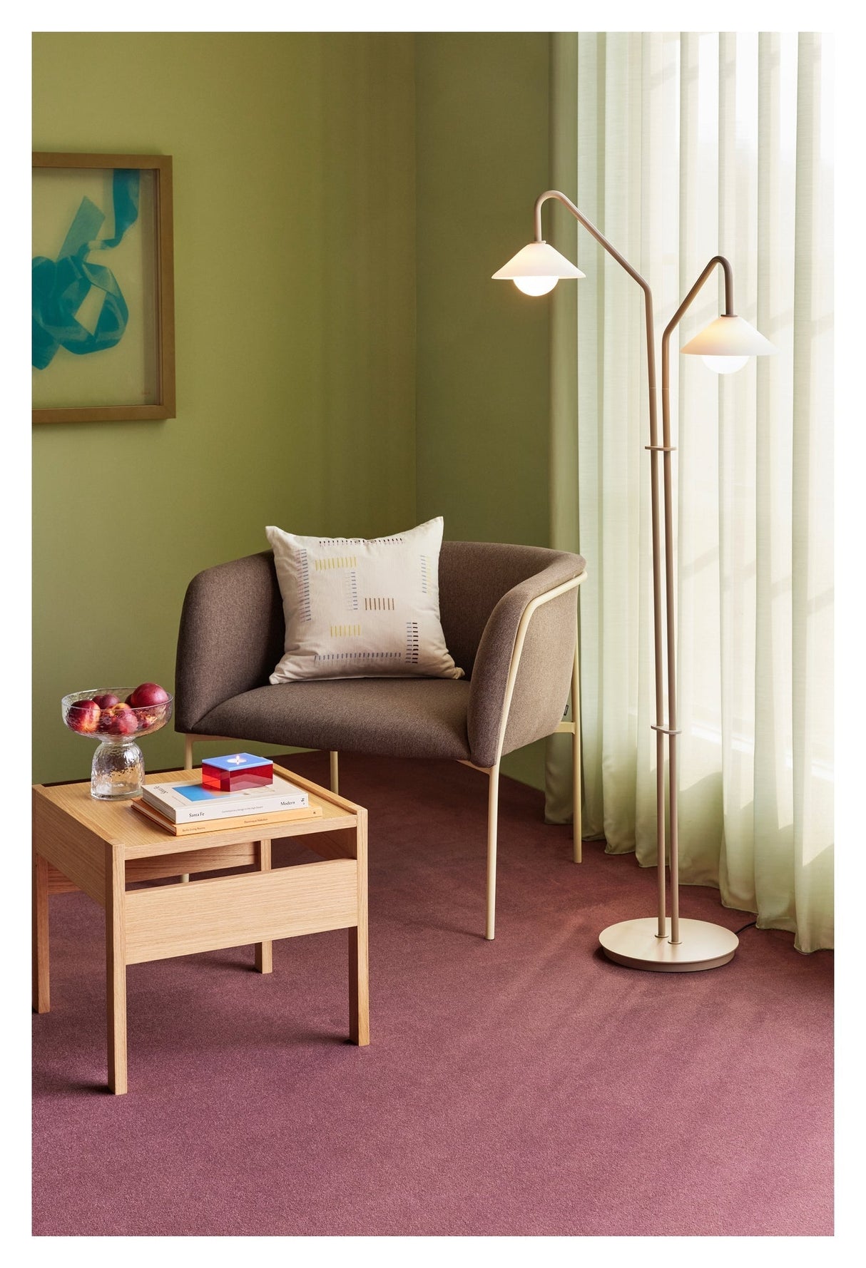 Como, Gulvlampe, beige - UNOLIVING.COM