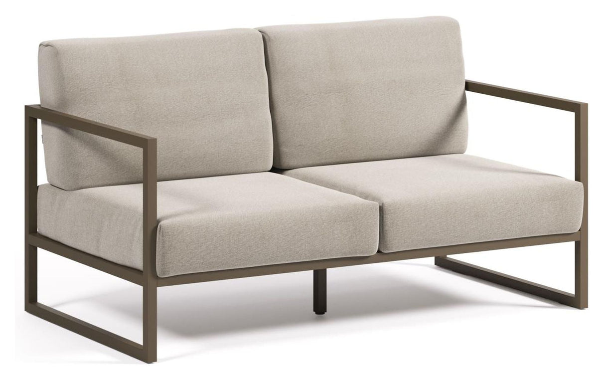 Comova 2 - pers. Loungesofa 152 cm, Lysegrå/Grøn aluminium - UNOLIVING.COM