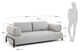 Compo 3 - pers Sofa m. armlæn, Beige - UNOLIVING.COM