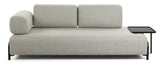 Compo 3 - pers Sofa m. armlæn og bakke, Beige - UNOLIVING.COM