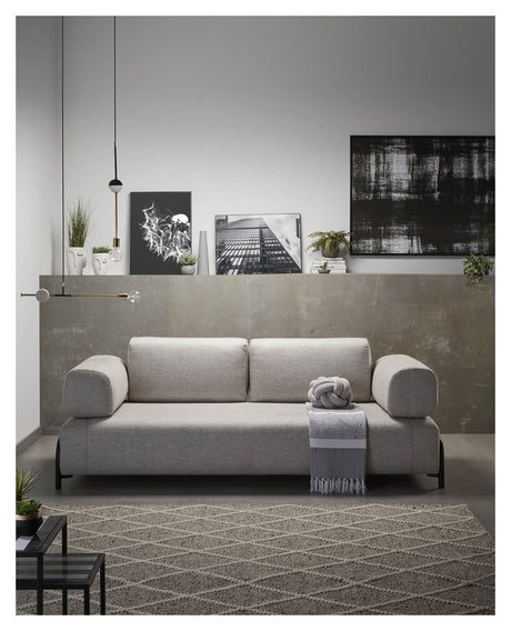 Compo 3 - pers Sofa m. lille bakke Beige - UNOLIVING.COM