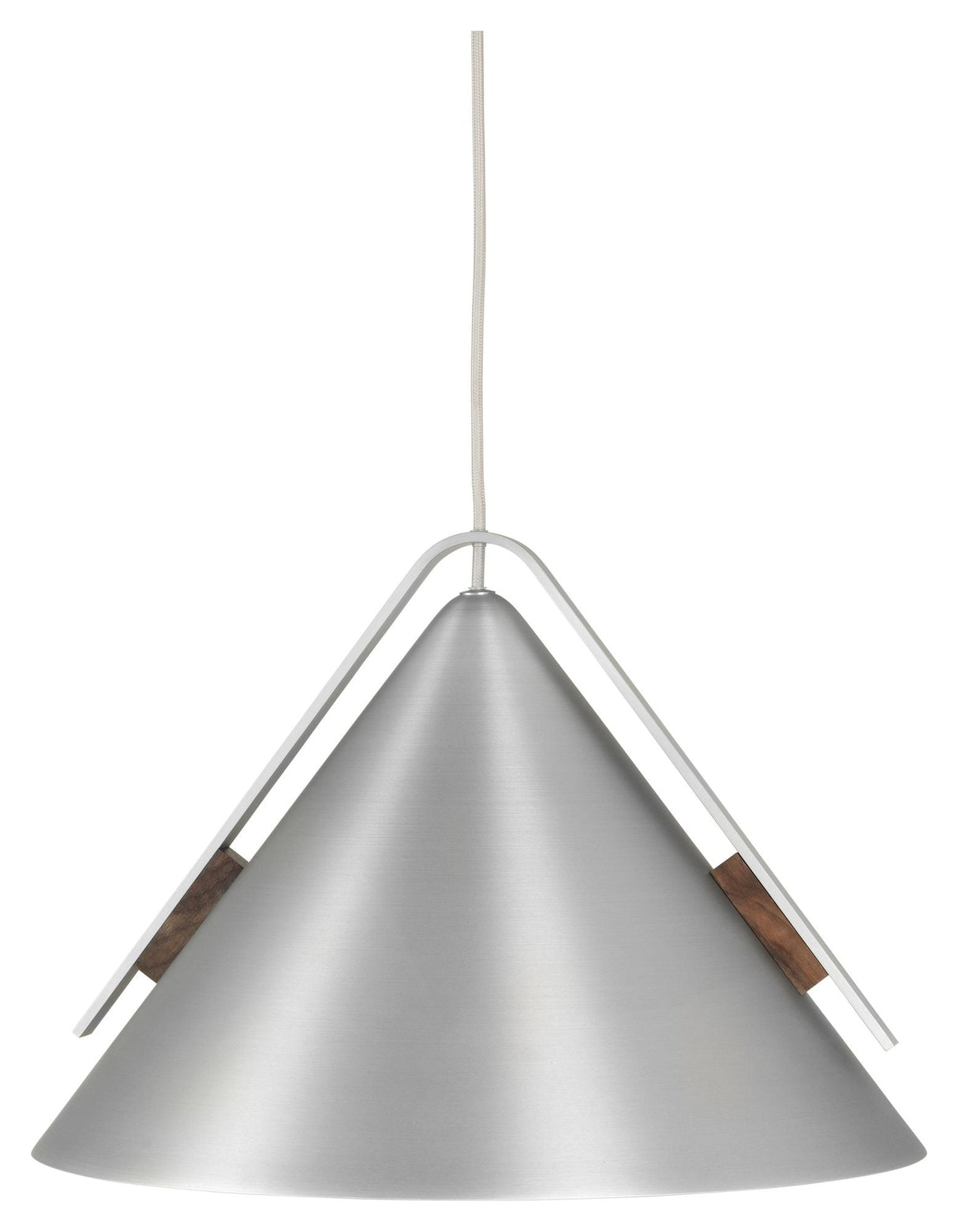 Cone Pendel L, Børstet aluminium/Valnød - UNOLIVING.COM