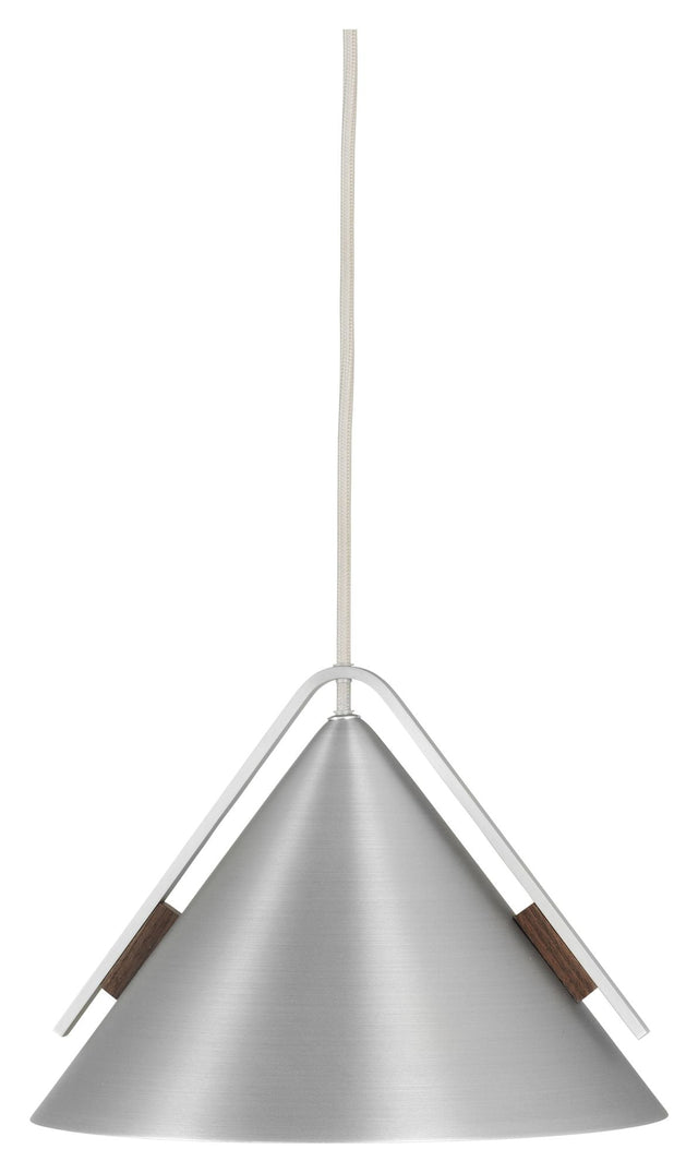 Cone Pendel S, Børstet aluminium/Valnød - UNOLIVING.COM