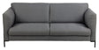 Conley 2 - pers. sofa,Lysegrå, sorte metal vinkelben - UNOLIVING.COM