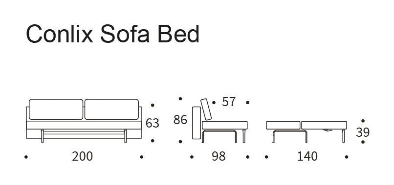 Conlix Sovesofa, Bouclé/Ash Grey - UNOLIVING.COM