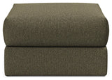 Cornila Puf m. opbevaring, Bouclé/Forest Green, 75x75 - UNOLIVING.COM