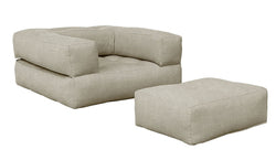 Cube Futon, Linen - UNOLIVING.COM