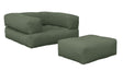 Cube Futon, Olive Green - UNOLIVING.COM