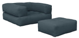 Cube Futon, Petroleum Blue - UNOLIVING.COM