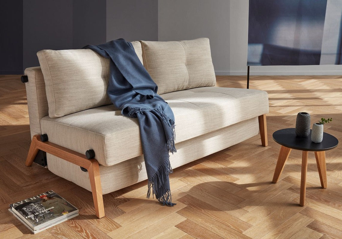 Cubed 140 Sovesofa m. Egeben, Sand Grå - UNOLIVING.COM