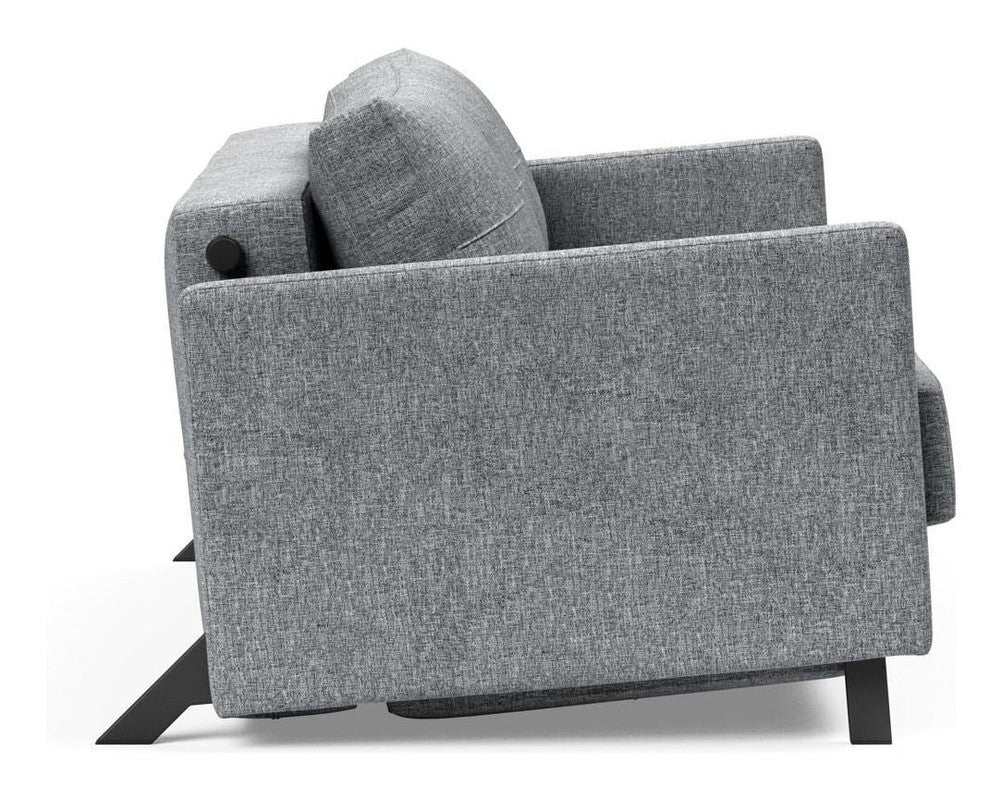 Cubed 140 Sovesofa m. armlæn, Twist/Granite - UNOLIVING.COM