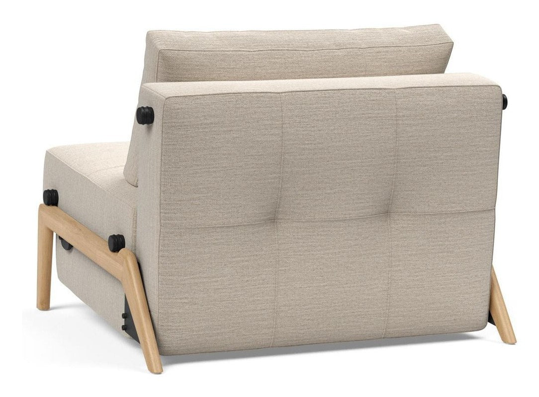 Cubed 90 Loungestol m. Ege ben, Blida/Sand Grey - UNOLIVING.COM