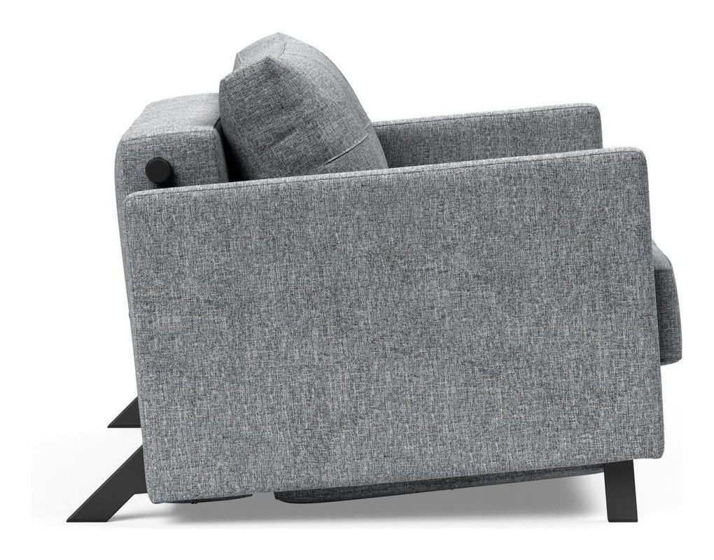 Cubed 90 Loungestol m. armlæn, Twist/Granite - UNOLIVING.COM