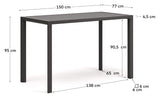 Culip Havebord, Grå alu, 95x77x150 - UNOLIVING.COM