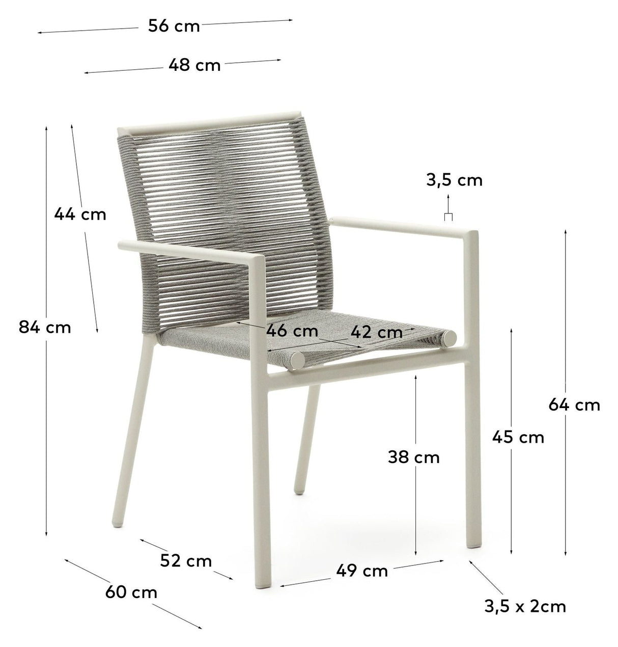 Culip Havestol, Hvid alu - UNOLIVING.COM