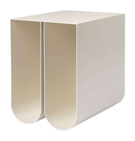 Curved Sidebord, Beige - UNOLIVING.COM