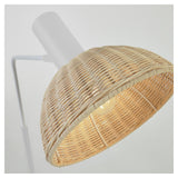 Damila Gulvlampe, Hvid metal/Rattan - UNOLIVING.COM