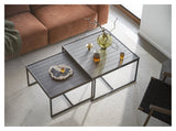 Deerfield, sofabord 70x70 - brun/eg - UNOLIVING.COM