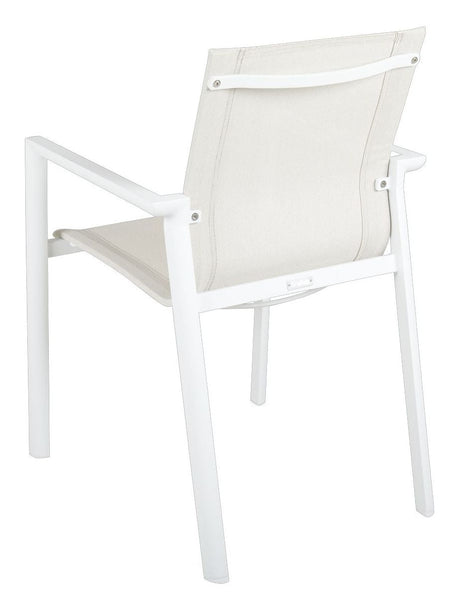 Delia Havestol m. arm, Hvid / offwhite textiline - UNOLIVING.COM