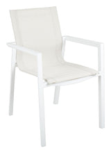 Delia Havestol m. arm, Hvid / offwhite textiline - UNOLIVING.COM