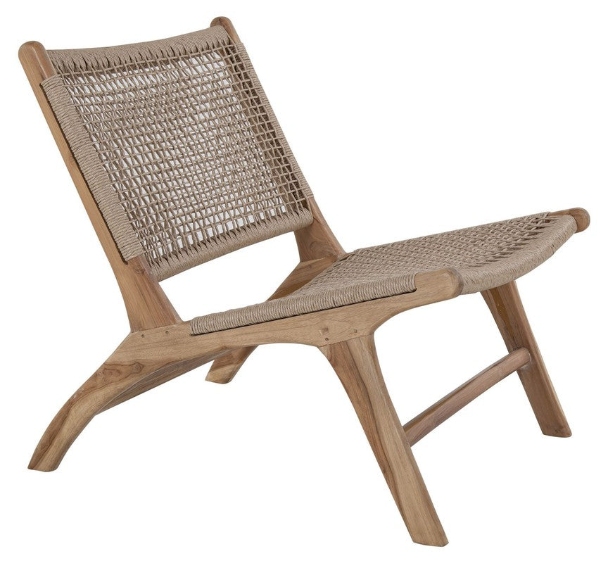 Derby Loungestol, Teak og polyrattan - UNOLIVING.COM