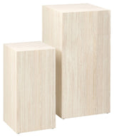 Dice Piedestal, Sæt af 2 stk., Beige MDF - UNOLIVING.COM