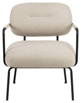 Dillon Loungestol, Beige stof - UNOLIVING.COM