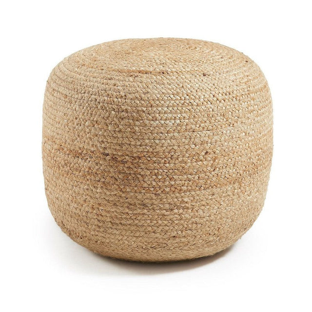 Dip Puf Beige Jute - UNOLIVING.COM