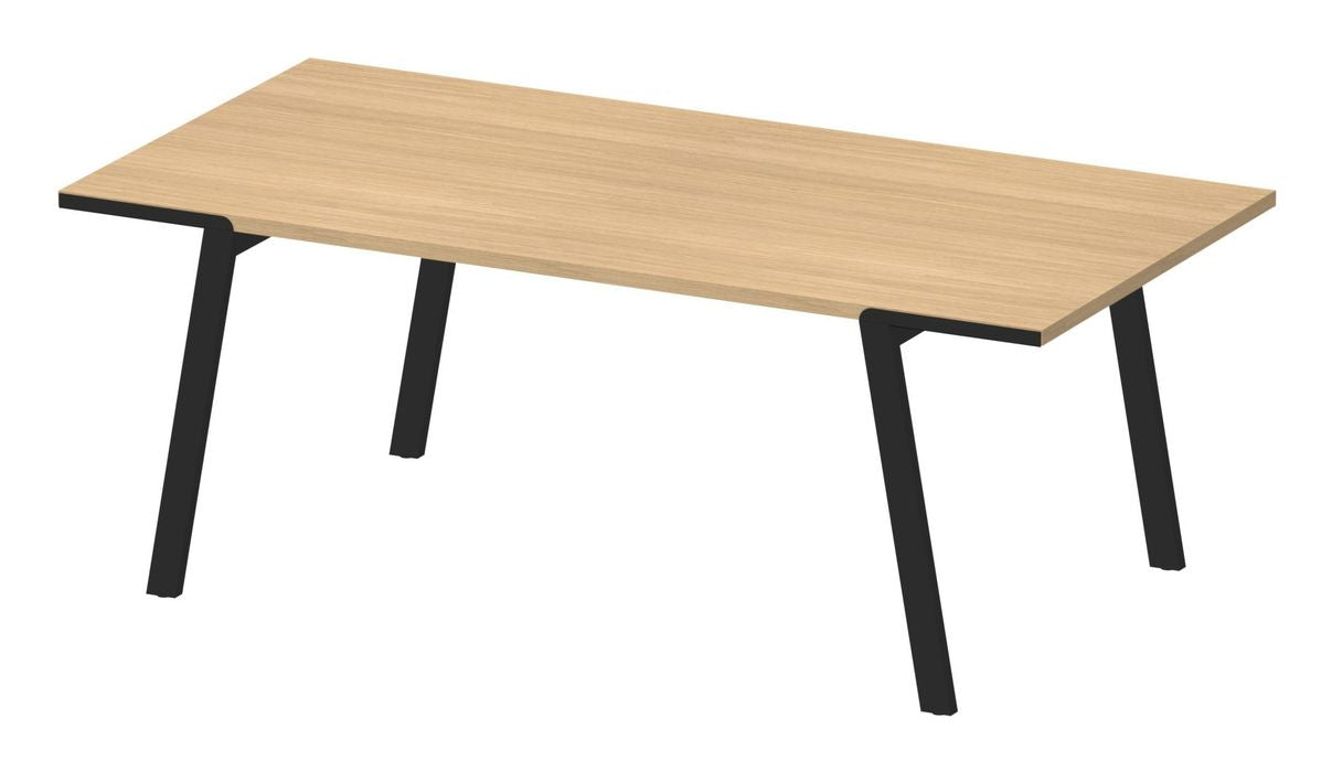 Drift Spisebord 200, Egefinér/Sort Legs, 200x100x75 - UNOLIVING.COM