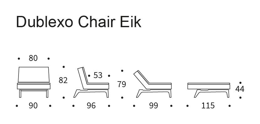 Dublexo Eik Loungestol, Røget eg, Twist Charcoal - UNOLIVING.COM