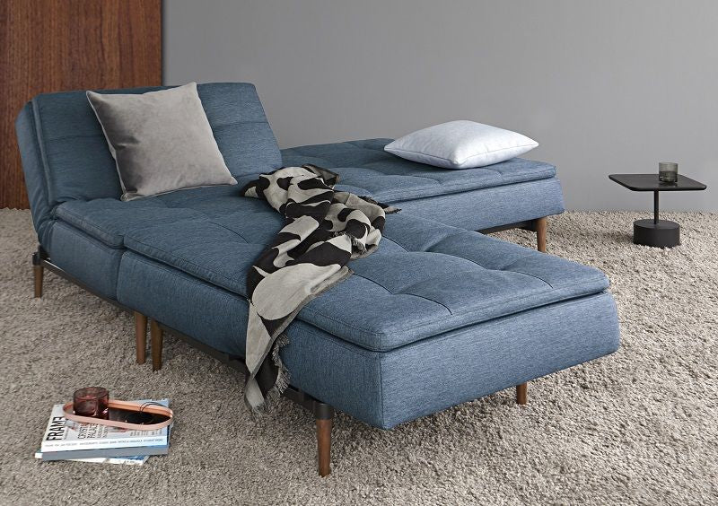 Dublexo Styletto Loungestol m. røget egeben, Soft/Indigo - UNOLIVING.COM