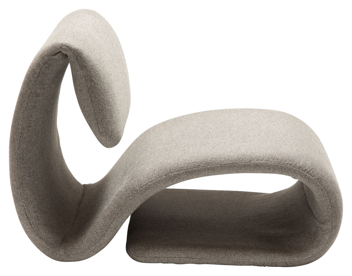 Dubna Loungestol, pebble earth bouclé stof - UNOLIVING.COM