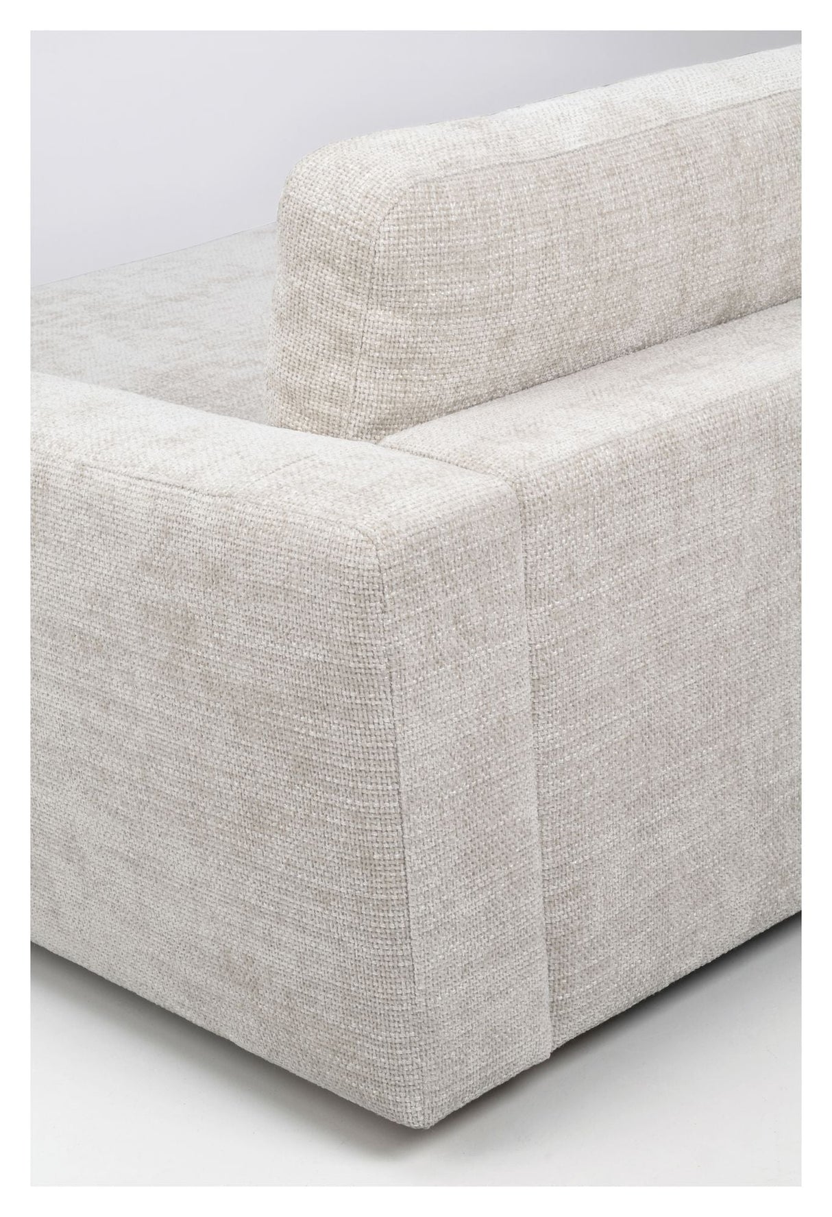 Duncan Sofa 3 - pers. m. chaiselong Venstre, Lysegråt stof - UNOLIVING.COM