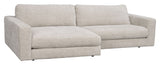 Duncan Sofa 3 - pers. m. chaiselong Venstre, Lysegråt stof - UNOLIVING.COM