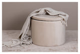 Dunken Puf, Beige Velour - UNOLIVING.COM