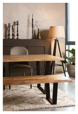 Dutchbone Aka Spisebord Acacia/Sort, 180x90 - UNOLIVING.COM