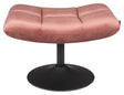 Dutchbone Bar Fodskammel, Old Pink Velour - UNOLIVING.COM