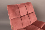 Dutchbone Bar Loungestol, m. velour Pink - UNOLIVING.COM