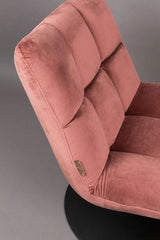 Dutchbone Bar Loungestol, m. velour Pink - UNOLIVING.COM