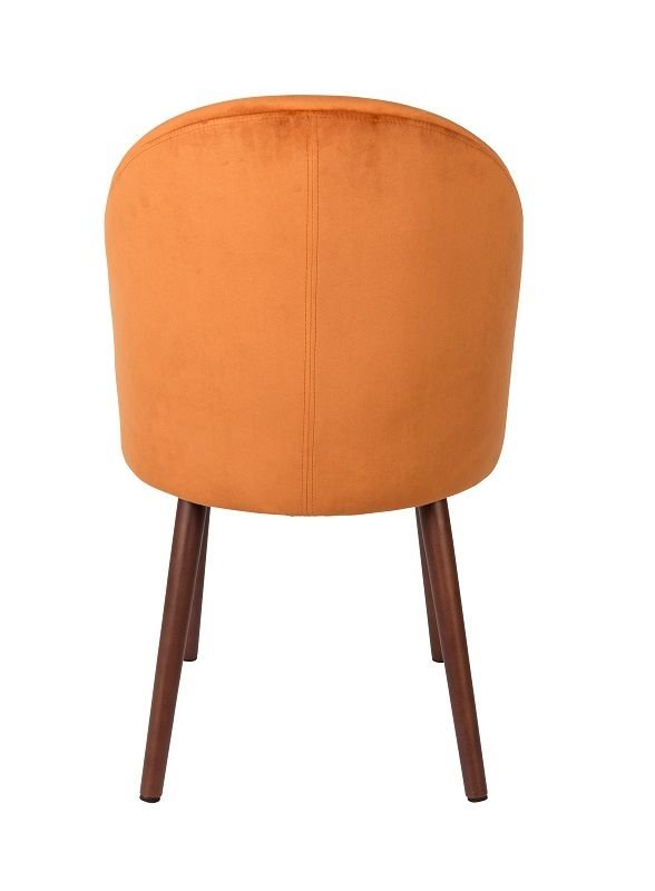 Dutchbone Barbara Spisebordsstol, Orange velour - UNOLIVING.COM