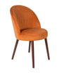 Dutchbone Barbara Spisebordsstol, Orange velour - UNOLIVING.COM