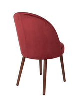 Dutchbone Barbara Spisebordsstol, Rød velour - UNOLIVING.COM