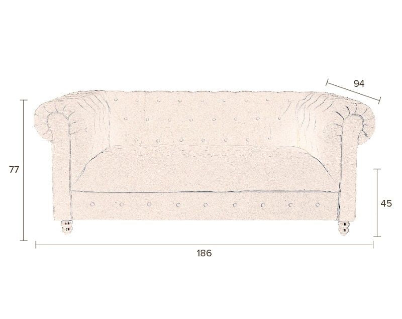 Dutchbone Chester 2 - pers. Sofa Mørk Grøn - UNOLIVING.COM